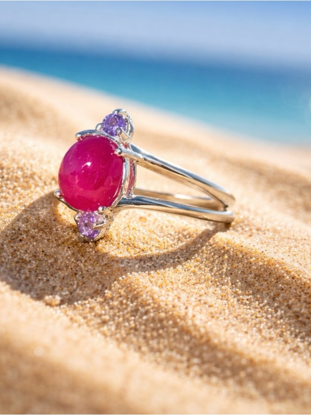 Ruby & Amethyst Ring - Picture 4 of 11